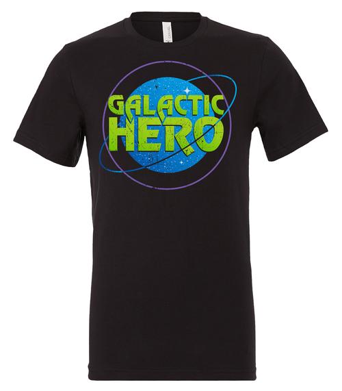Galactic Hero Tee - Black (Crew Neck)